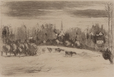 Camille Pissarro - Prairies de Bazincourt